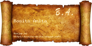 Bosits Anita névjegykártya